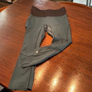 Teal and black Lululemon leggings